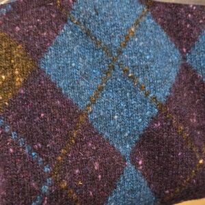 Stylish Blue and Purple Argyle Men's Sweater Brooks Brothers size Medium